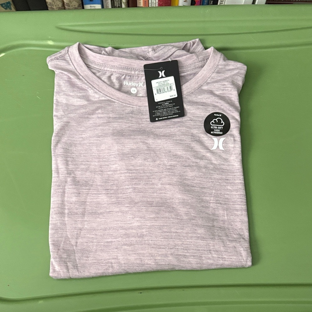 New Hurley Men’s Heather Light Pink Performance Tee